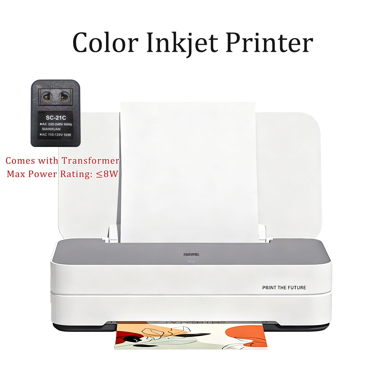 MJ03 .Compact home color inkjet printer, ideal for student homework. All-in-one, supports WiFi and double-sided printing.