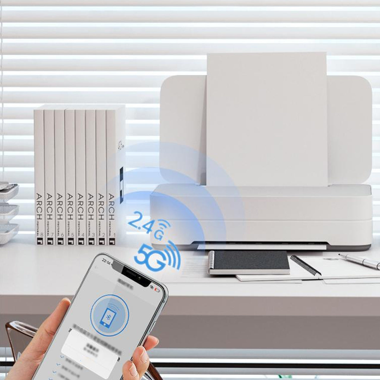 MJ03 .Compact home color inkjet printer, ideal for student homework. All-in-one, supports WiFi and double-sided printing.