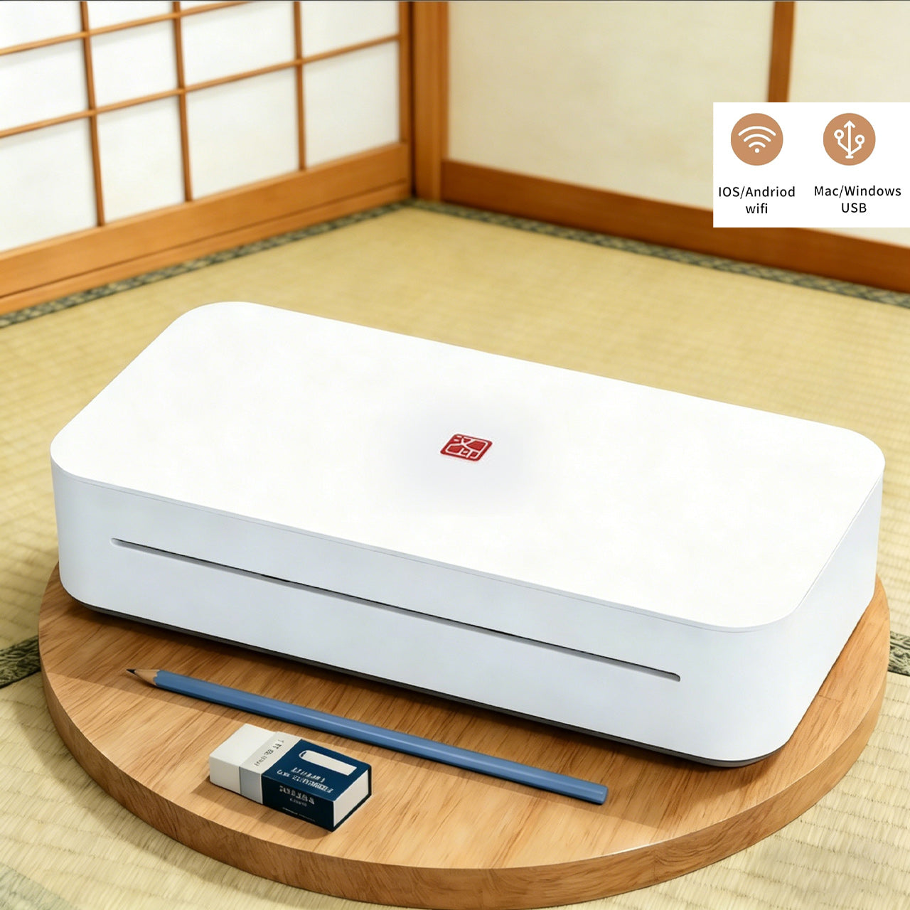 MJ02 .GT1 Mini A4 Printer, Compact Size, WiFi Remote Printing, Home & Business Use