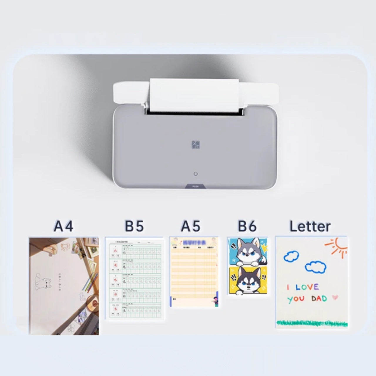 MJ03 .Compact home color inkjet printer, ideal for student homework. All-in-one, supports WiFi and double-sided printing.