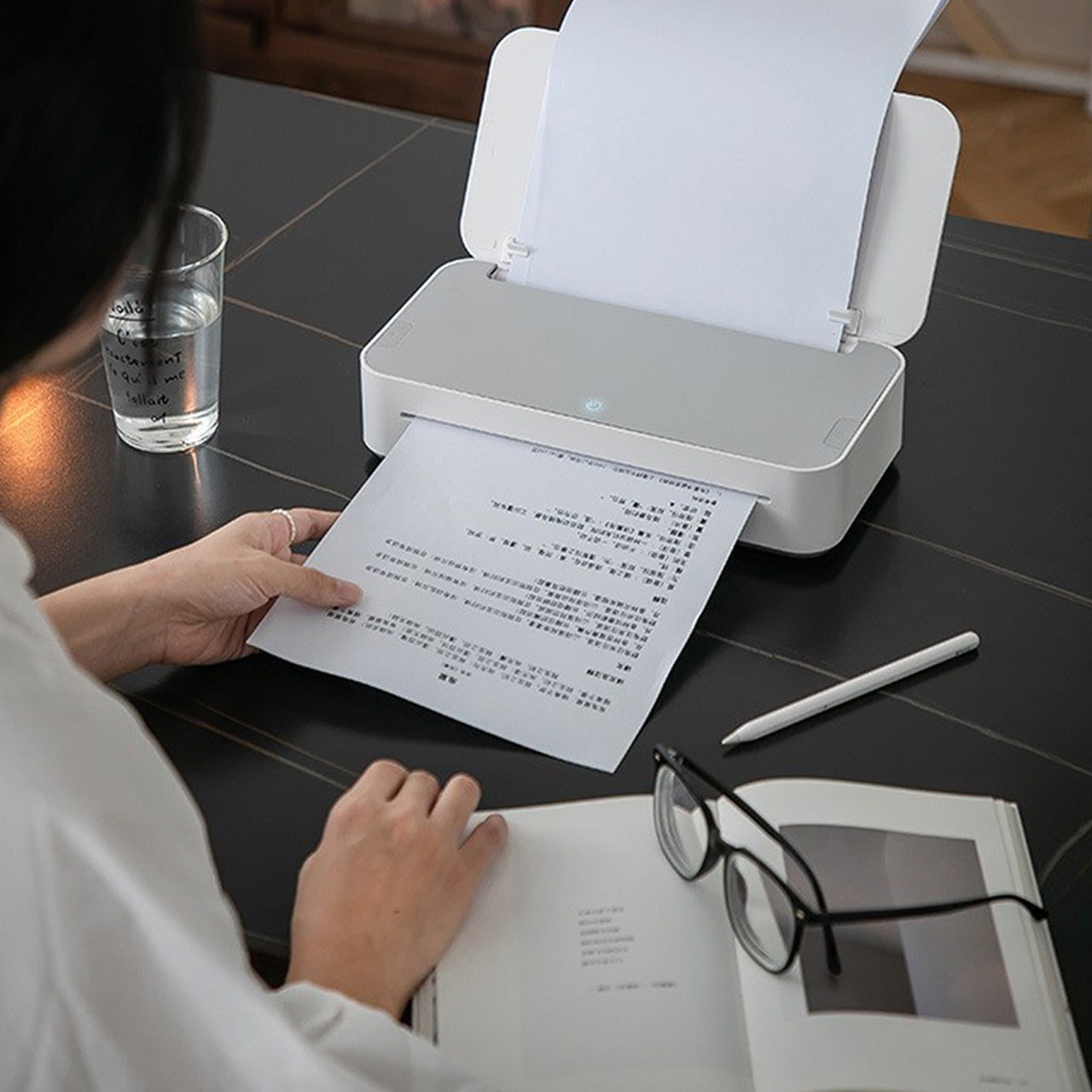 MJ02 .GT1 Mini A4 Printer, Compact Size, WiFi Remote Printing, Home & Business Use