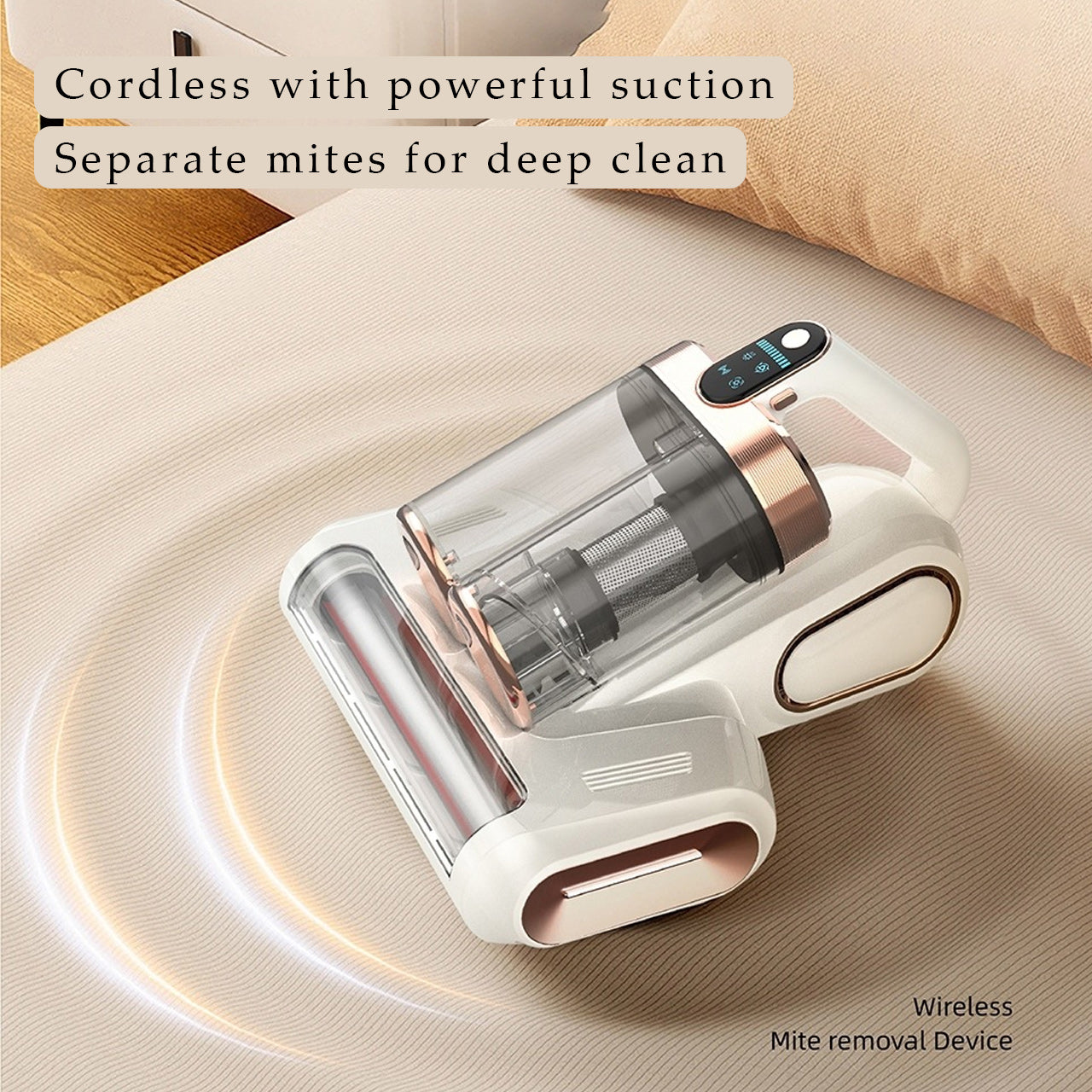 MY01 .Powerful Mattress Vacuum Cleaner with Roller Brush & UV Light, Dust Mite Remover for Bed, Sofa and Upholstery, Deep Cleaning Vacuum for Allergens, Pet Hair and Healthier Home