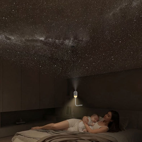 MJ01 .Star Projector Night Light, USB Touch, Eye-Friendly with Discs, Perfect Gift