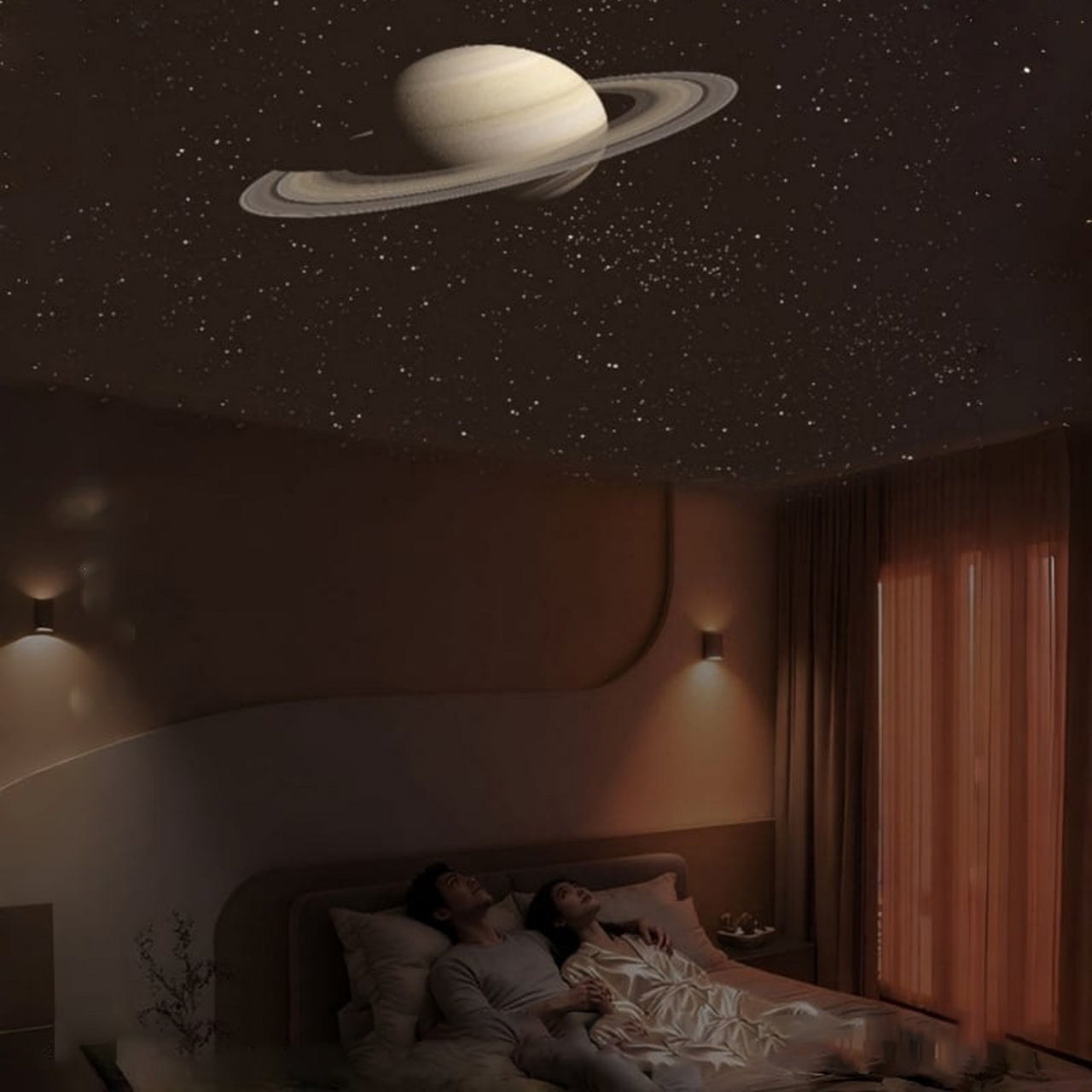 MJ01 .Star Projector Night Light, USB Touch, Eye-Friendly with Discs, Perfect Gift