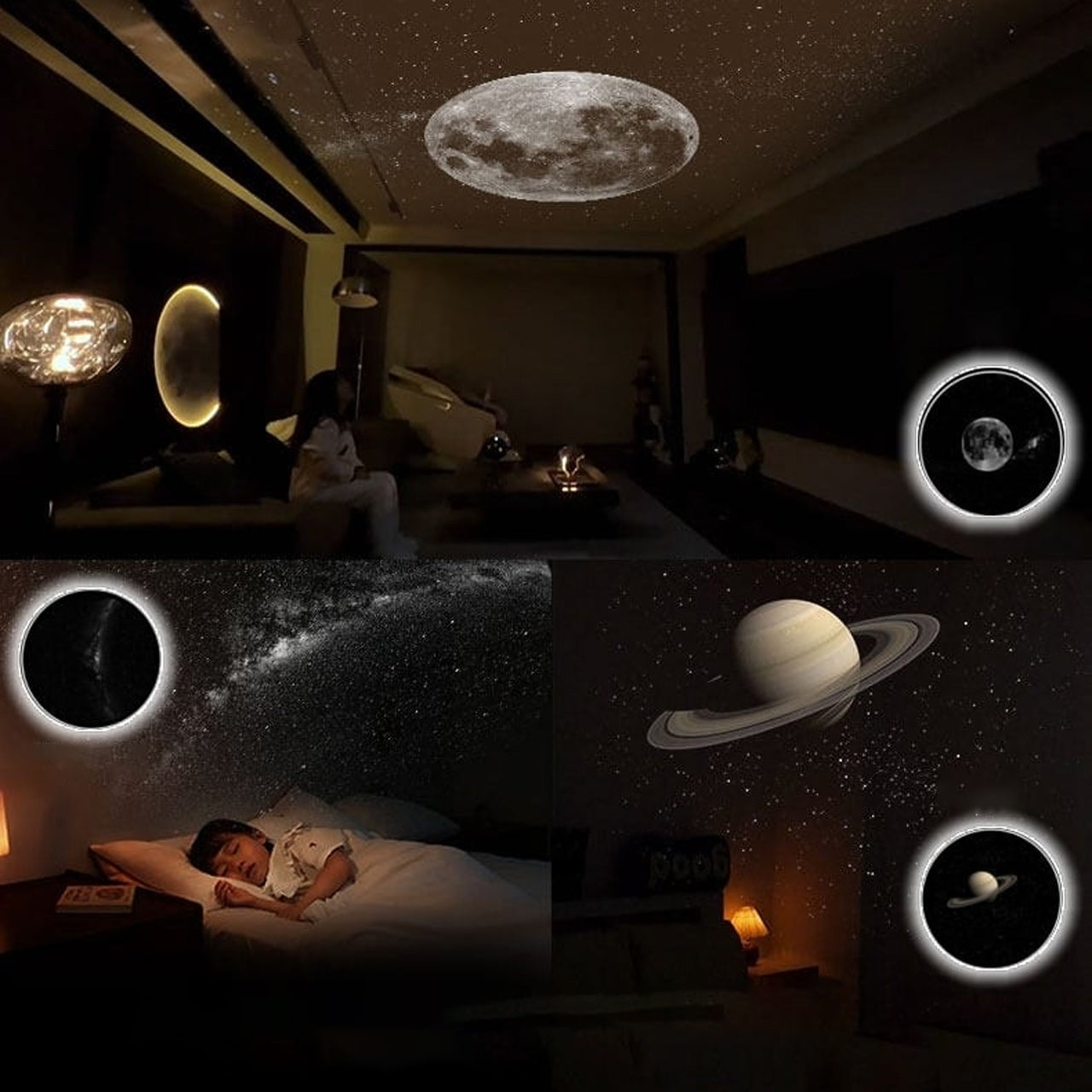 MJ01 .Star Projector Night Light, USB Touch, Eye-Friendly with Discs, Perfect Gift